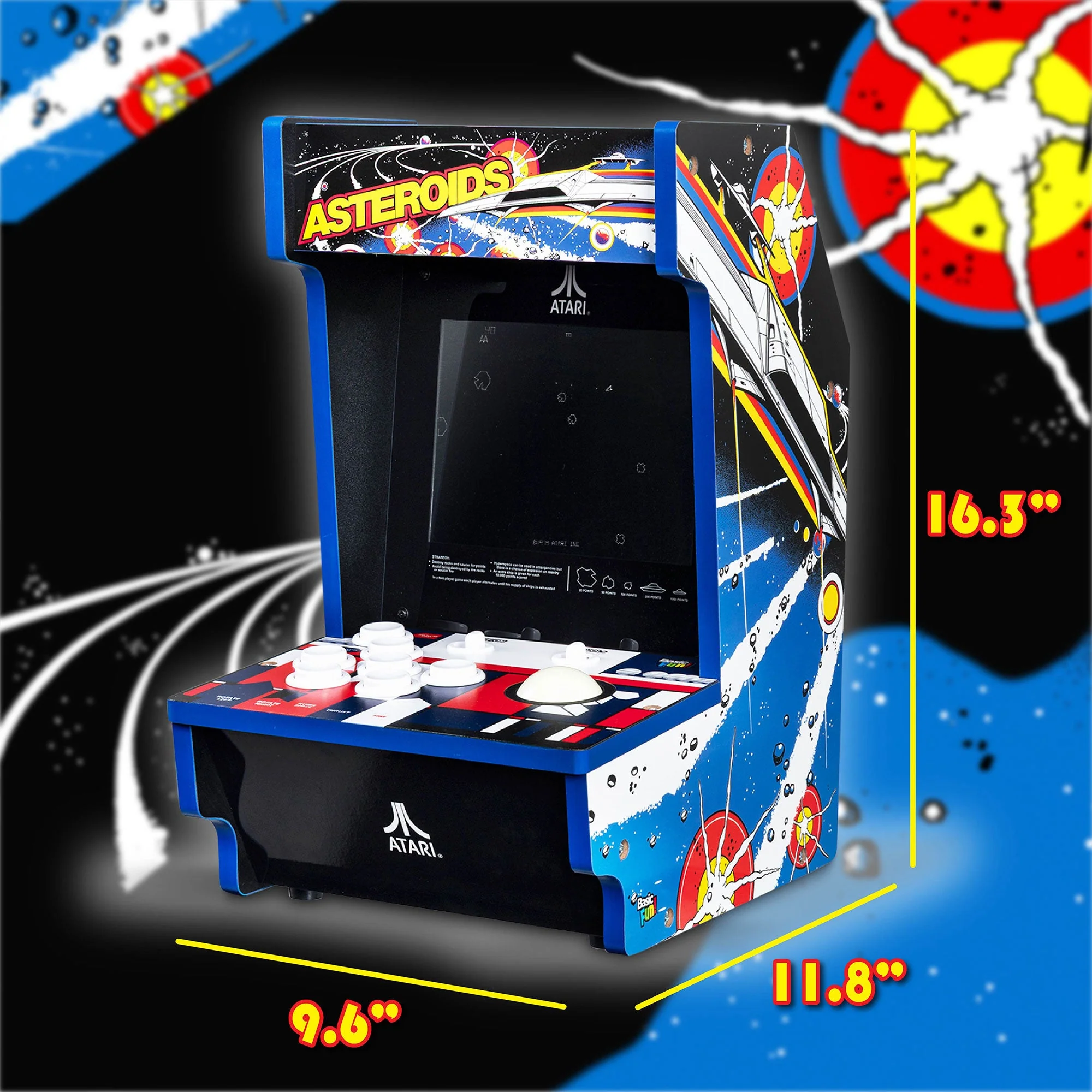 Atari Asteroids Counter Series Arcade Game with 8 Inch Screen - Image 4