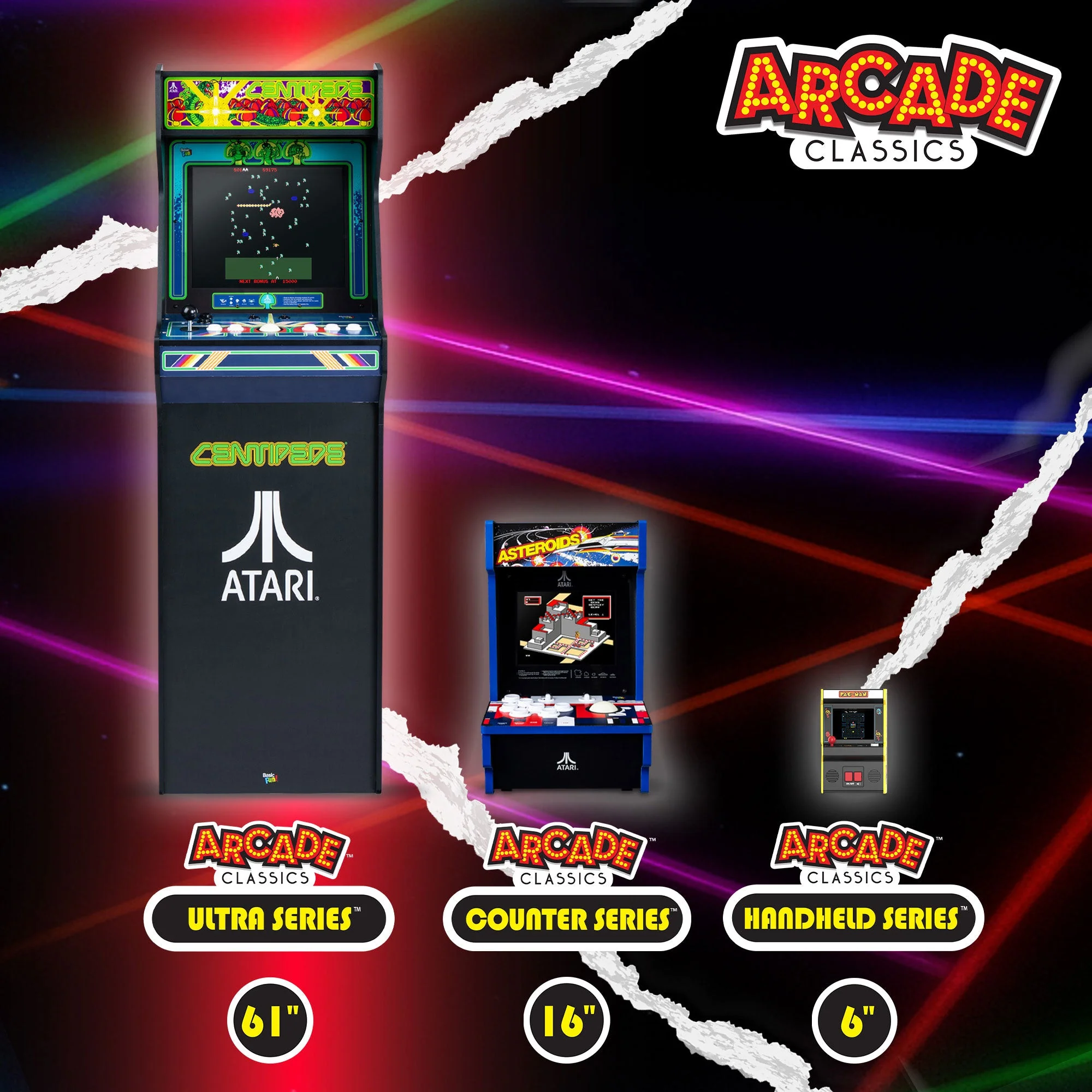 Atari Asteroids Counter Series Arcade Game with 8 Inch Screen - Image 6