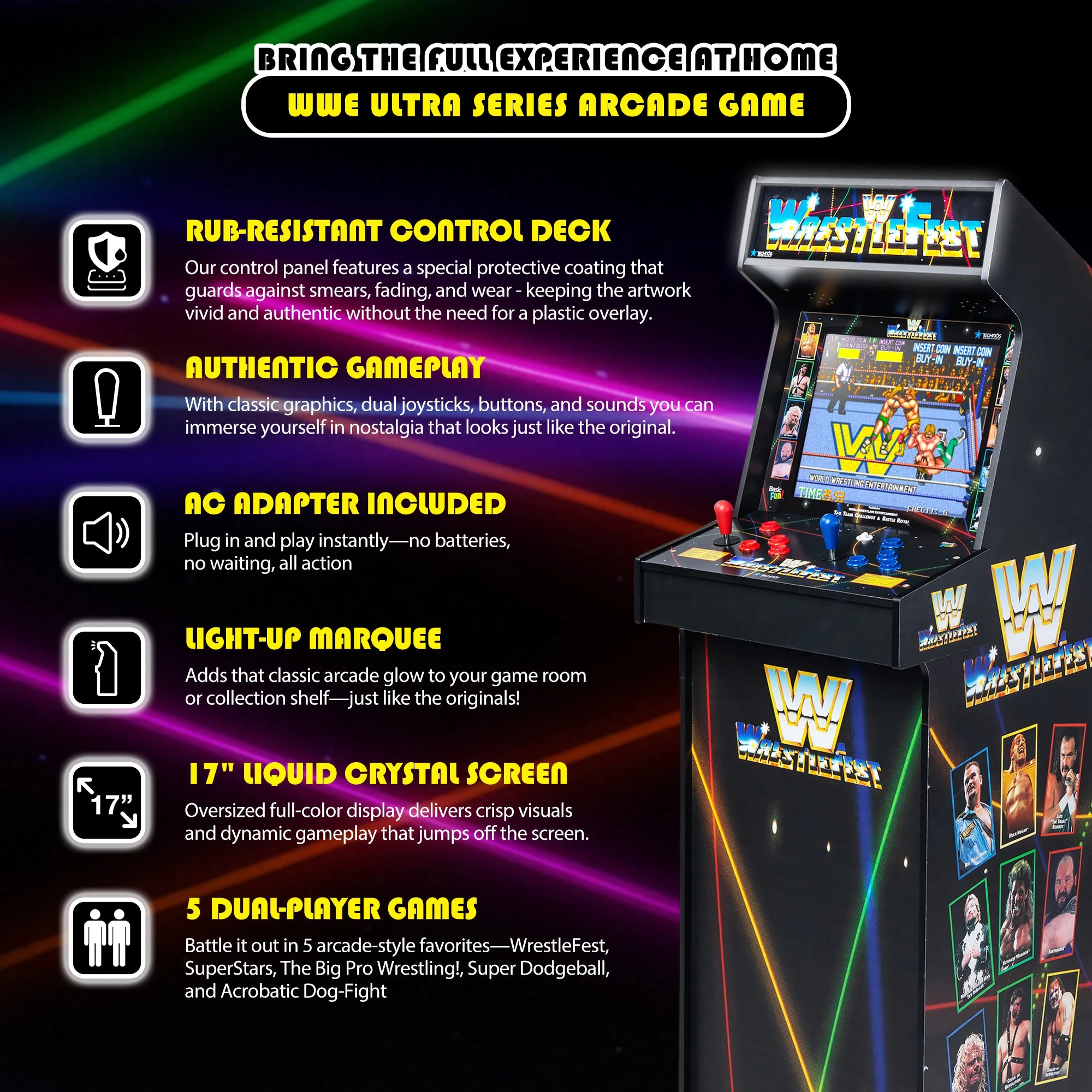 WWE Wrestlefest Ultra Series Arcade Machine - Image 3